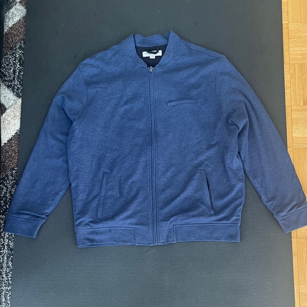 Mizzen+Main Navy Zip-Up Sweater